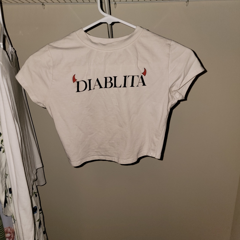 Small white crop top